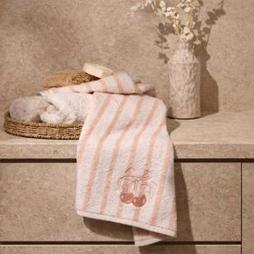 Evidea Soft Bemba Ekru Pembe 50x90 cm Yüz Havlusu