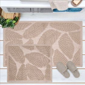 Evidea Soft Big Barg Bej 60x100 cm + 50x60 cm 2'li Banyo Paspası