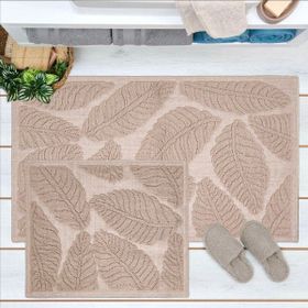 Evidea Soft Big Barg Bej 60x100 cm + 50x60 cm 2'li Banyo Paspası