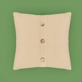 Evidea Soft Boho Bej 40x40 cm Düğme Detaylı Kırlent