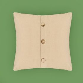 Evidea Soft Boho Bej 40x40 cm Düğme Detaylı Kırlent