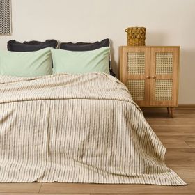Evidea Soft Brisa Ekru Siyah 220x240 cm Çift Kişilik Pike