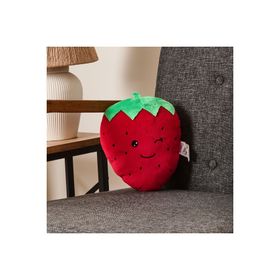 Evidea Soft Çilek Figürlü Kırmızı 25 cm Yastık