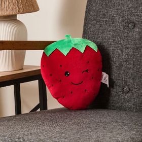 Evidea Soft Çilek Figürlü Kırmızı 25 cm Yastık