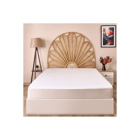 Evidea Soft Dalga Kapitoneli Fitted Beyaz 160x200 cm Çift Kişilik Alez