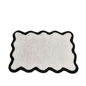 Evidea Soft Elegant Tufting Beyaz 60x90 CM Banyo Paspası