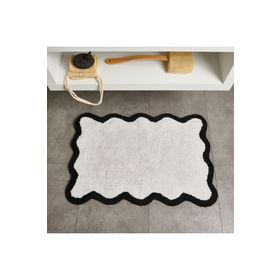 Evidea Soft Elegant Tufting Beyaz 60x90 CM Banyo Paspası