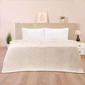 Evidea Soft Fleur Beyaz 210x240 cm Çift Kişilik Yatak Örtüsü