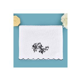 Evidea Soft French Cottage Onda Ekru Siyah 30x50 cm El Havlusu