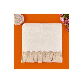 Evidea Soft French Cottage Twin Ekru 50x90 cm Çiçek Desenli Yüz Havlusu
