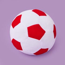 Evidea Soft Futbol Topu Figürlü Beyaz Kırmızı 30x30 cm Yastık