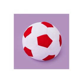 Evidea Soft Futbol Topu Figürlü Beyaz Kırmızı 30x30 cm Yastık