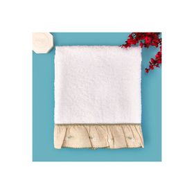 Evidea Soft Green Culture Twin Ekru 50x90 cm Papatya Desenli Yüz Havlusu