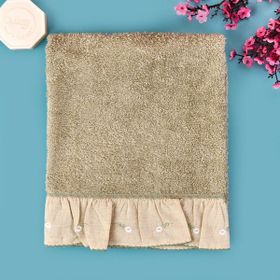 Evidea Soft Green Culture Twin Yeşil 50x90 cm Papatya Desenli Yüz Havlusu
