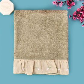Evidea Soft Green Culture Twin Yeşil 50x90 cm Papatya Desenli Yüz Havlusu