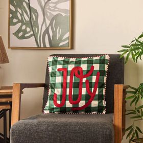 Evidea Soft Joy Ekru Yeşil 45x45 cm Kırlent