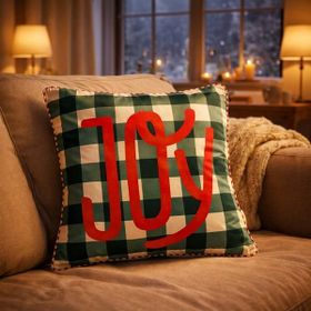 Evidea Soft Joy Ekru Yeşil 45x45 cm Kırlent