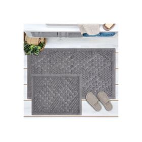 Evidea Soft Kağan Gri 60x100 cm + 50x60 cm 2'li Banyo Paspası