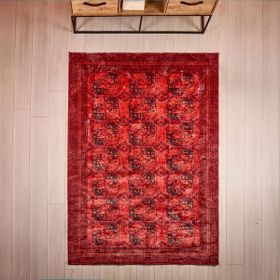 Evidea Soft Karakush Afgan Desenli Kırmızı 160x230 cm Halı