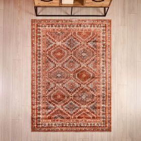 Evidea Soft Lalbahar Afgan Desenli Bej 160x230 cm Halı