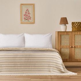 Evidea Soft Lamina Krem 160x220 cm Tek Kişilik Yatak Örtüsü