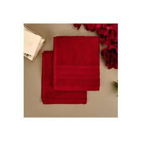 Evidea Soft Lapa Bordo 30x30 CM 2'li Havlu Seti