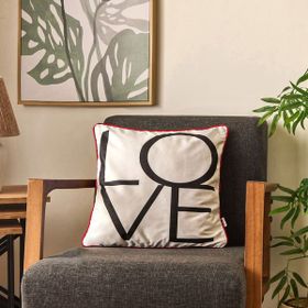 Evidea Soft Liebe Siyah Beyaz 45x45 cm Kırlent