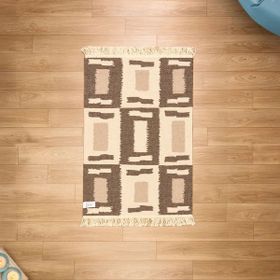 Evidea Soft Lindos Ekru 60x90 cm Çift Taraflı Kilim