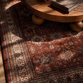 Evidea Soft Line Afgan Desenli Kırmızı 120x180 cm Halı