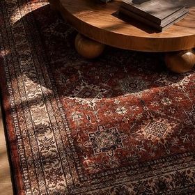 Evidea Soft Line Afgan Desenli Kırmızı 120x180 cm Halı