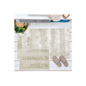Evidea Soft Line Krem 60x90 cm + 45x60 cm 2'li Banyo Paspası