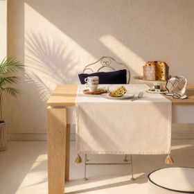 Evidea Soft Lole Bej 50x150 cm Püsküllü Runner