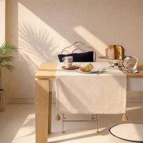 Evidea Soft Lole Bej 50x150 cm Püsküllü Runner