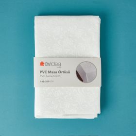 Evidea Soft Lunaria PVC Beyaz 140x200 cm Masa Örtüsü