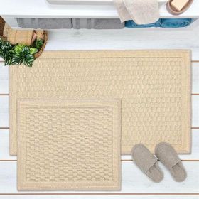 Evidea Soft Melinda Naturel Bej 60x100 cm + 50x60 cm 2'li Banyo Paspası