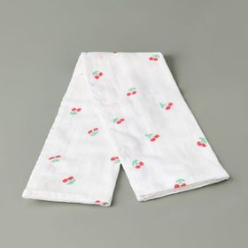 Evidea Soft Müslin Kiraz Desenli 40x60 cm Beyaz Kurulama Bezi