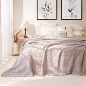 Evidea Soft Nako Gri 220x240 cm Çift Kişilik Yatak Örtüsü