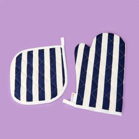 Evidea Soft Nemo Ekru Lacivert 20x20 cm Mutfak Tutacağı