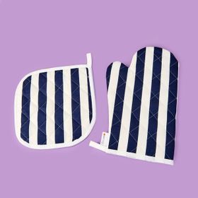 Evidea Soft Nemo Ekru Lacivert 20x20 cm Mutfak Tutacağı