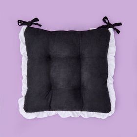 Evidea Soft Nora 40x40 cm Beyaz Siyah Sandalye Minderi