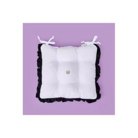 Evidea Soft Nora 40x40 cm Beyaz Siyah Sandalye Minderi