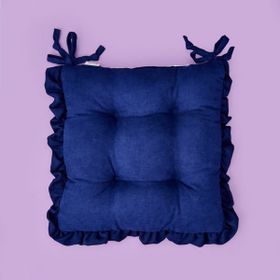 Evidea Soft Nora 40x40 cm Lacivert Beyaz Sandalye Minderi