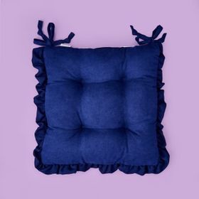 Evidea Soft Nora 40x40 cm Lacivert Beyaz Sandalye Minderi