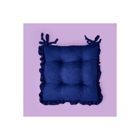 Evidea Soft Nora 40x40 cm Lacivert Beyaz Sandalye Minderi