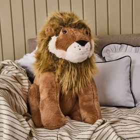Evidea Soft Ormanların Kralı Aslan Figürlü Kahverengi 30x55 cm Yastık