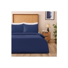 Evidea Soft Oxford Lacivert Yastıklı Çift Kişilik Nevresim Takımı