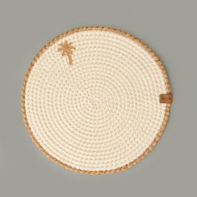 Evidea Soft Palm Ekru 33x33 cm Nakışlı Supla