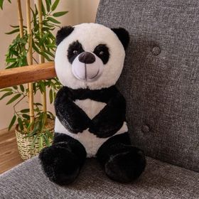 Evidea Soft Panda Figürlü Siyah Beyaz 35 cm Yastık