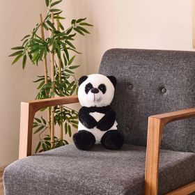 Evidea Soft Panda Figürlü Siyah Beyaz 35 cm Yastık