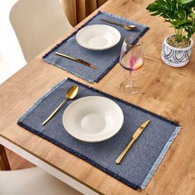 Evidea Soft Plaid Mavi 30x50 cm 2'li Amerikan Servis